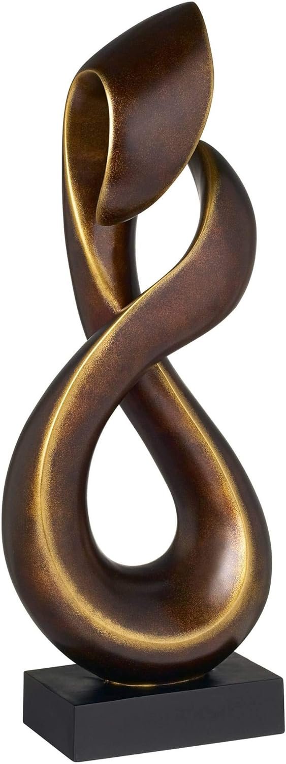 Studio 55D Open Infinity 25″ High Gold Sculpture