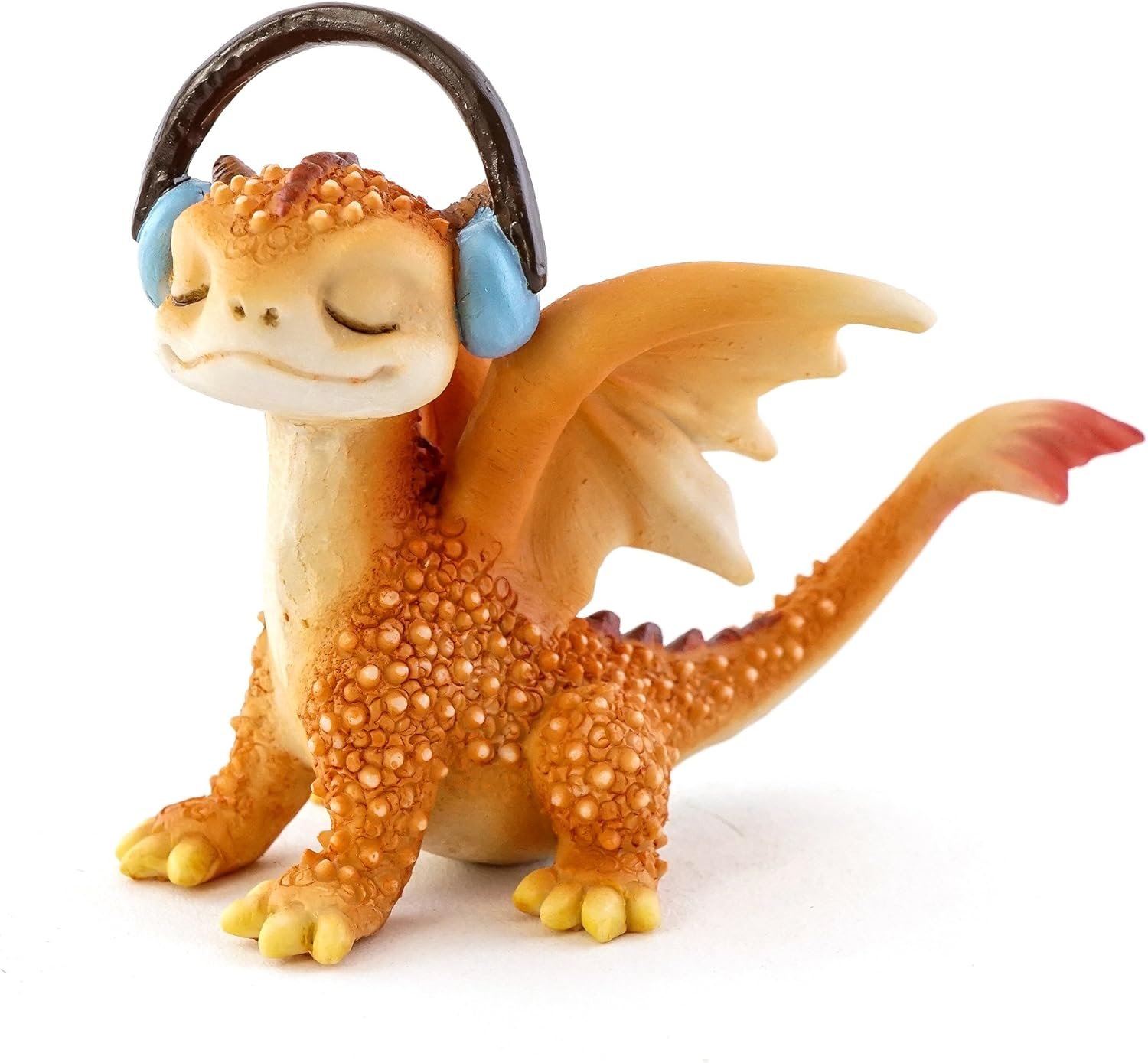 Top Collection Solar The Red Dragon – Mini Collectible Fantasy Figurine (Rocking Out)