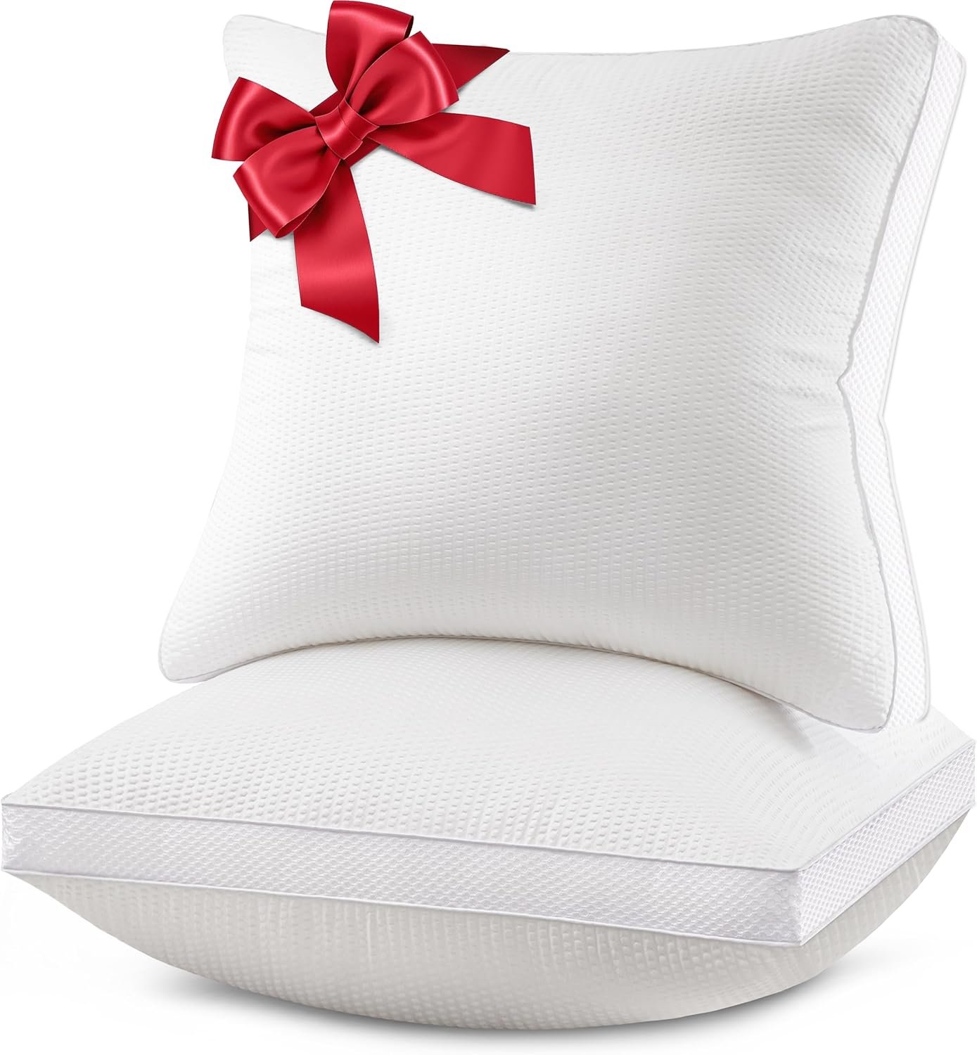 18×18 Pillows Inserts Set of 2, Throw Pillows 18 Inch Premium Down Alternative Pillow Inserts, 18 by 18 Square Premium Cushion with 100% Cotton Cover for Bed, Sofa, Couch