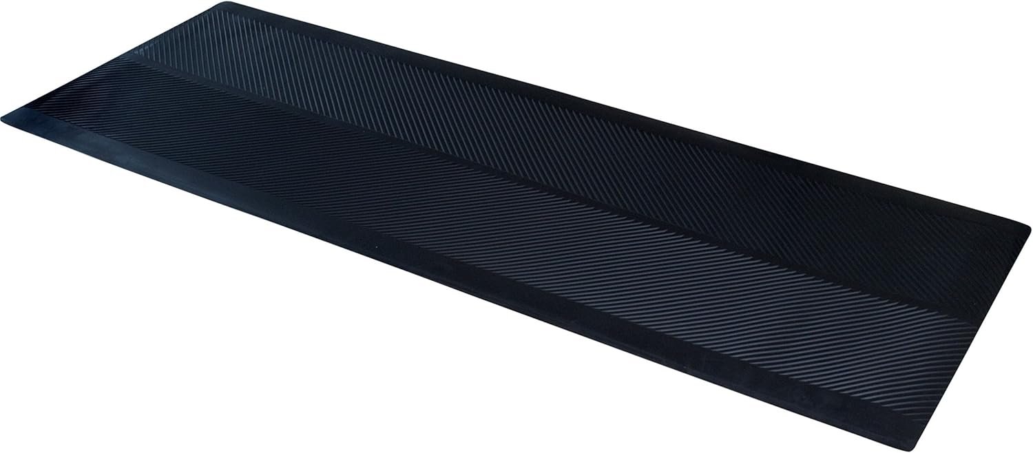 CLIMATEX Indoor/Outdoor Rubber Runner Mat, Door Mat For Floor Protection, 27″ X 10′, Black (9A-110-27C-10)