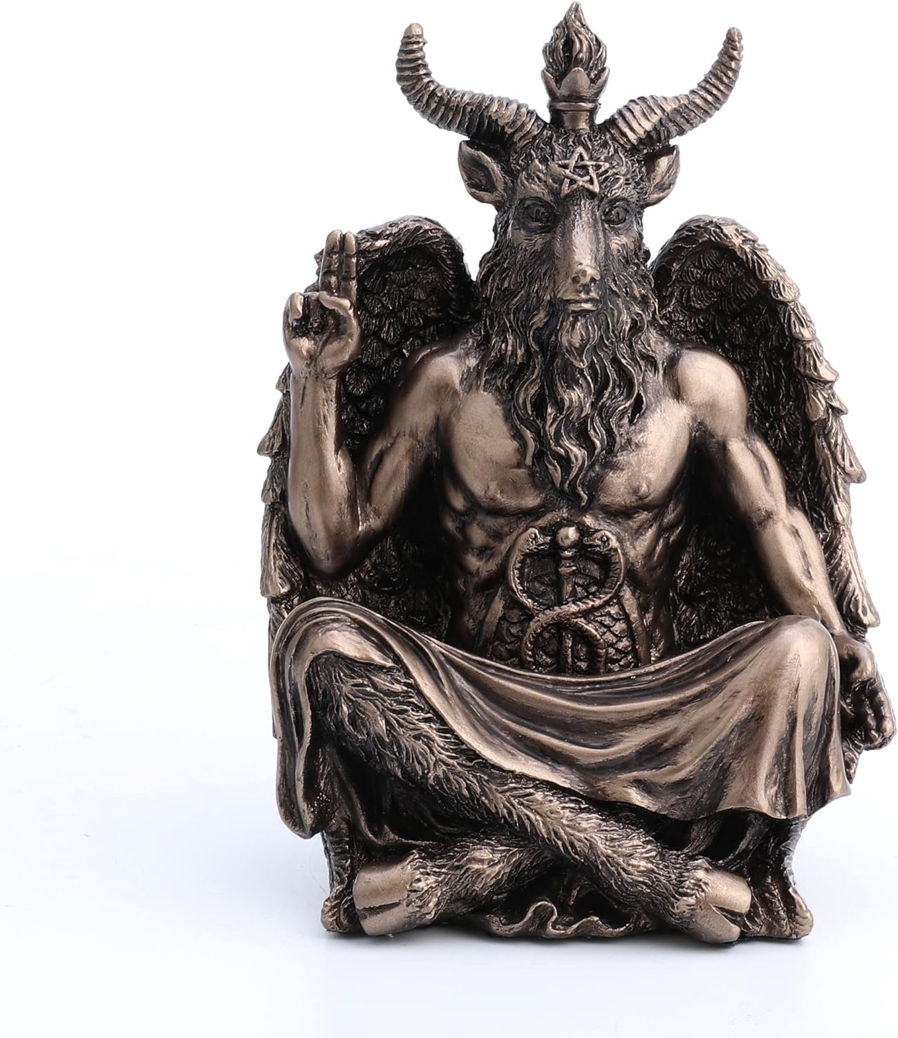 Veronese Design 4 3/4″ Statue of Baphomet Sitting Meditation Pose Resin Sculpture Hand Painted Finish