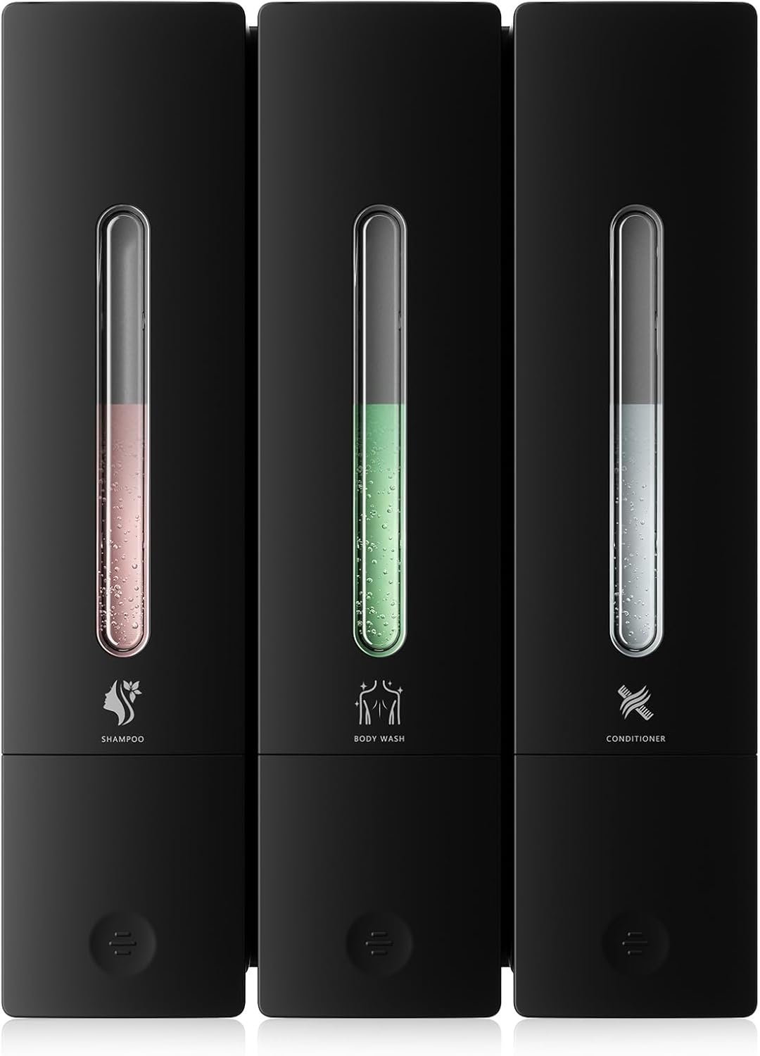 Shampoo and Conditioner Dispenser – Wall-Mounted 3-Chamber Shower Soap Dispenser, No-Drill, 1200ML Capacity, for Bathroom & Hotel