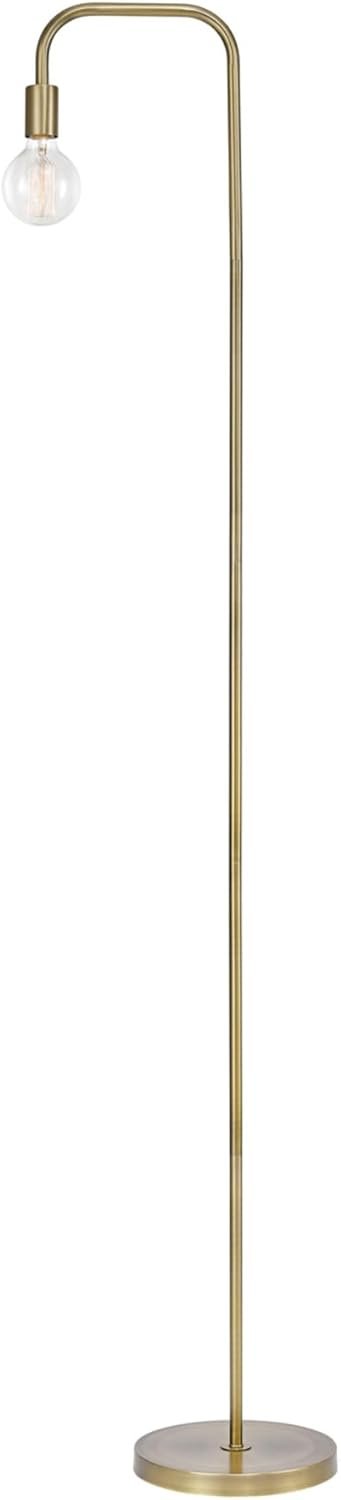 Globe Electric 67068 Holden 70″ Floor Lamp, Matte Brass, in-Line On/Off Foot Switch