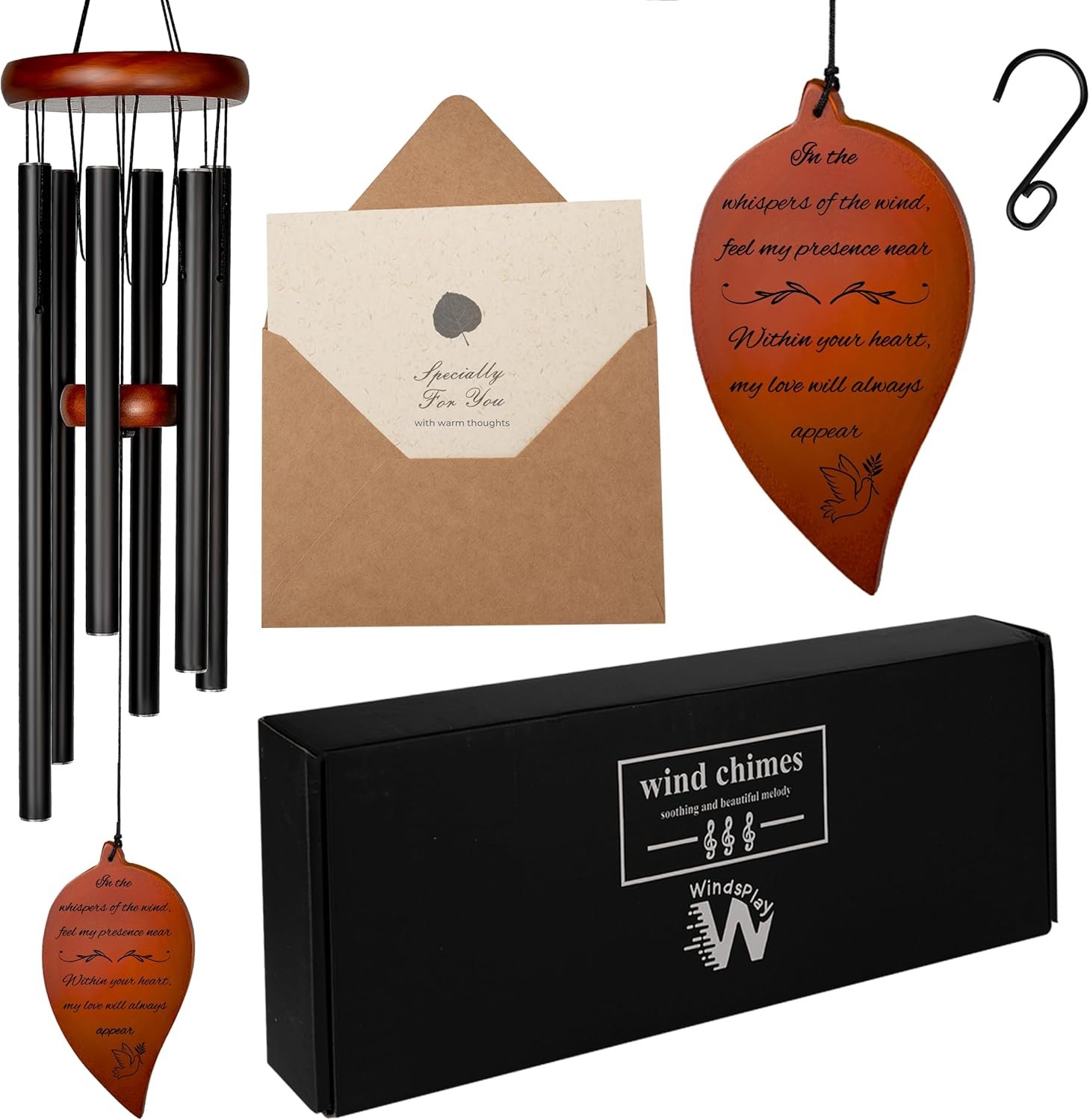 Best Memorial Wind Chimes for Outside – 32.5″ Sympathy Wind Chimes Memorial Gifts for Loss of Loved One – in Remembrance Gifts – Best Bereavement Gift Idea for Loss of Loved One – Unique Funeral Gift