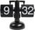 mooas Flip Desk Clock (Black), Retro Vintage Design Auto Flip Desk/Table Clock Large Number Battery Powered Internal Gear Operated Home Décor Ideal for Home Office School Hotel Café
