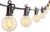 Brightown Outdoor String Lights 29 Feet G40 LED Patio Lights, Plug-in, 13 Plastic Edison Bulbs(1 Spare), Waterproof Connectable Hanging Light for Backyard Porch Balcony Party Decor, E12 Base, Black