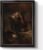 Renditions Gallery Canvas Vintage Wall Art Ebony Gold Framed Paintings & Prints Wise Old Man Thinking Historical Wall Hanging for Bedroom Dining Living Room Office Home Kitchen Art – 23″x32″