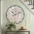 24 Inch Large Farmhouse Wall Clock, Rustic Antique Wood with Metal Circle and Large Engraved Numerals, Silent Battery Operated Wall Clock for Office Kitchen Bedroom Living Room
